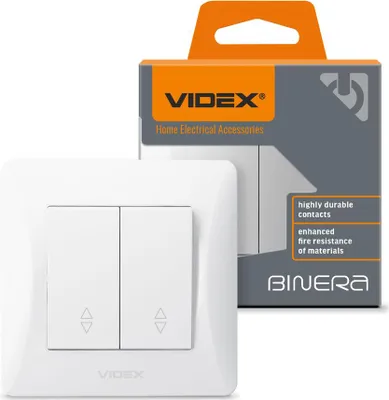 Immagine prodotto di Videx Binera interruttore doppio IP20 Bianco