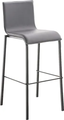 Produktbild von CLP Barhocker Avola Leder Flach B78 Metallgestell schwarz grau