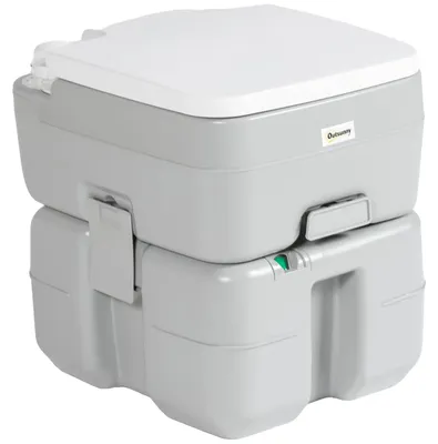 Produktbild von Mobile Toilette, 150 kg Tragfähigkeit, Füllstandsanzeige, GRAU, L