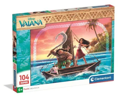 Image de Clementoni Disney Vaiana Puzzle Enfant 104 Pieces, Dès 6 ans, 48.5 x 33.5 cm