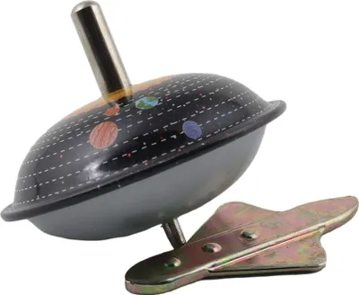 Produktbild von Blechspielzeug - Kreisel mit Rakete - Blechkreisel Modell 02