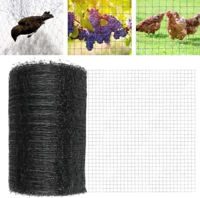 Produktbild von PolkaHome® Vogelnetz - 15 m x 15 m - Nylon-Gartennetz zum Vogelschutz, Maschenweite 5 cm x 5 cm, Schwarz