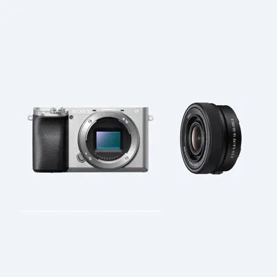 Produktbild von Sony Alpha 6100 | APS-C Spiegellose Kamera mit 16-50mm Power-Zoom-Objektiv, Farbe:Silber
