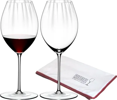 Produktbild von Riedel PERFORMANCE Syrah Shiraz Glas 2er Set + Poliertuch