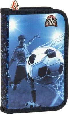 Obrázok produktu pre Derform Football Piórnik jednokomorowy z wyposażeniem, 1 sztuka