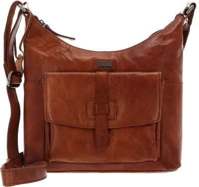 Image de SPIKES & SPARROW Cuir sac à épaule bandoulière Bronco Saddlebag Brandy brun