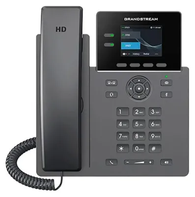 Produktbild von Grandstream Networks GRP2610, IP-Telefon, Schwarz, Kabelgebundenes Mobilteil, Tisch/Wand, Im Band, Außerhalb des Bandes, SIP-Info, Benutzer