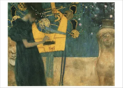 Produktbild von Kunstkarte Gustav Klimt "Die Musik"