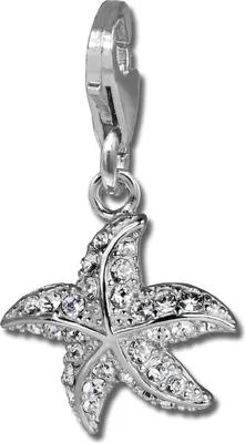 Produktbild von SilberDream Charm Armband Anhänger Seestern 925er Silber Emaille FC643
