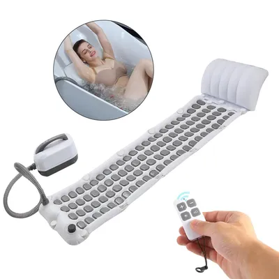 Produktbild von Luftsprudelbad Aromaspender für Badewanne, 6 Massageeinstellungen, 124 cm verlängert, mit Aromatherapie und ergonomischer Rückenstütze