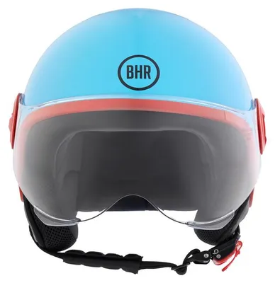 Produktbild von BHR 835 SPECIAL, Demi-Jet Helm ECE 22.06, Kratzfestes Visier, Mikrometrischer Verschluss & abnehmbare Wangenpolster, Hellblau, XL