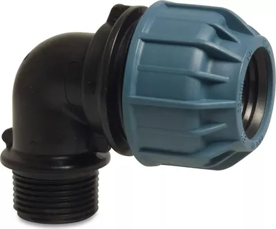 Obrázek produktu pro Jason 90° koleno PP 25mm x 1" 10bar GZ