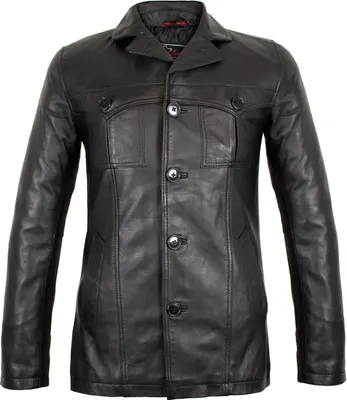 Produktbild von Herren Lederblazer Ledermantel Leder Sakko Lederjacke Suit Blazer Schwarz 70er(M)