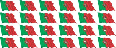 Produktbild von Mini Aufkleber Set - Pack wehend - 33x20mm - selbstklebender Sticker - Portugal - Flagge / Banner / Standarte fürs Auto, Büro, zu Hause und die Schule - 24 Stück
