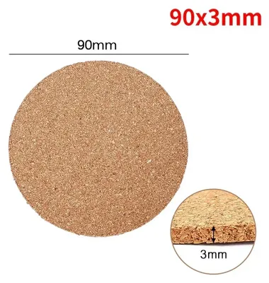 Produktbild von Korkuntersetzer für Gläser - Runde Tischuntersetzer - Rutschfest - Hitzebeständig - 30 Stück - 9 cm x 3 mm