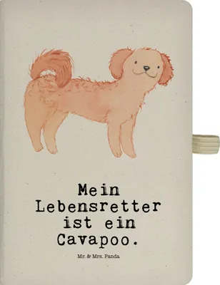 Produktbild von Mr. & Mrs. Panda Kladde Cavapoo Lebensretter - Transparent - Geschenk, Adressbuch, notizbuch, Tagebuch, Skizzenbuch, Cavoodle, Reisetagebuch