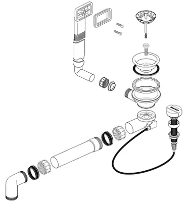 Obrázek produktu pro Odtoková souprava Blanco 3 1/2'' s dálkovým ovládáním 237859