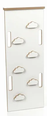 Produktbild von Kids Helper Kletterbrett Rutsche Weiß für Kletterbogen Montessori Kinder Kindermöbel MDF