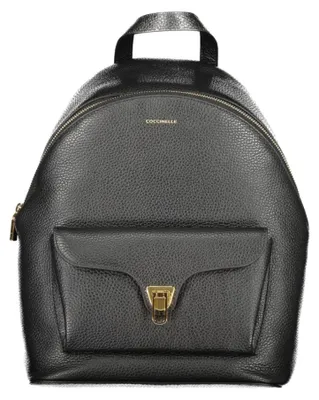 Produktbild von Eleganter Damenrucksack in Schwarz mit Drehverschluss & Logo-Details