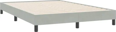 Image de vidaXL Cadre de lit sans matelas gris clair 140x220 cm velours