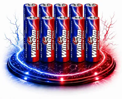 Produktbild von 10 AA Mignon WILHELM Ultra Plus Alkaline Batterien im Shrink LR6 ø 14,5 x 50,5 mm