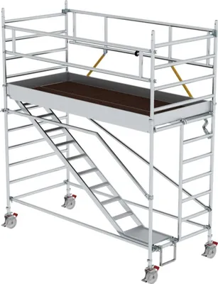 Produktbild von MUNK Rollgerüst SG mit Schrägaufstiegen 1,35x3,00m und Sicherheitsgeländer 4,51m AH