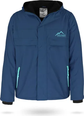 Produktbild von Herren Windjacke winddicht atmungsaktiv wasserabweisend reißfest mit verstellbarer Kapuze Fleece-Futter und Belüftungsreißverschlüssen