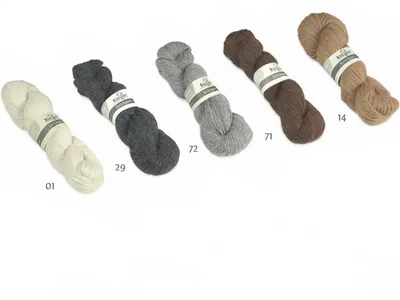 Produktbild von Alpaka Strickwolle 100% Alpaka 100g im Strang - Naturtöne 71 Braun