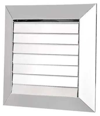Imagen del producto de INF Rejilla cuadrada de acero inoxidable con compuerta automática para conductos de ventilación de 100mm y 150mm 100 mm