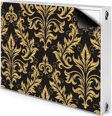 Produktbild von Magnet Heizkörper-Abdeckung Verkleidung Abdeckung Heizkörperabdeckung 90x60 cm  - Goldene, ornament