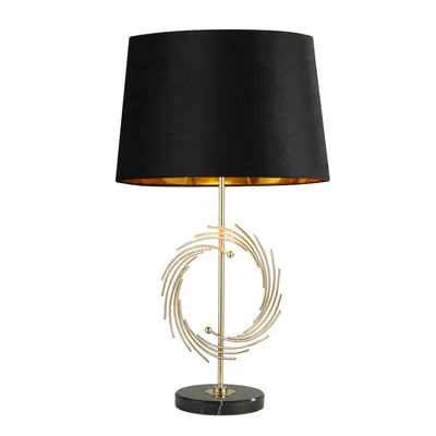 Zdjęcie produktu dla Lampa stołowa, złoty, czarny, wys. 56 cm, ROMAN
