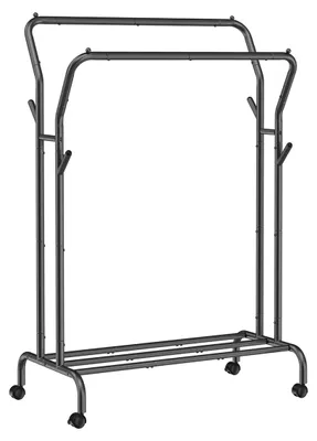 Imagen del producto de Perchero con ruedas - Perchero - 2 barras para colgar ropa - Color
