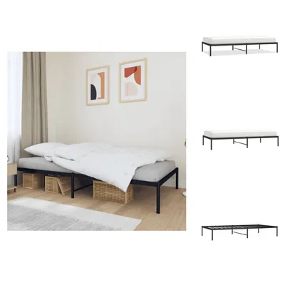 Produktbild von vidaXL Bettgestell Metall Schwarz 107x203 cm -  Betten & Bettgestelle