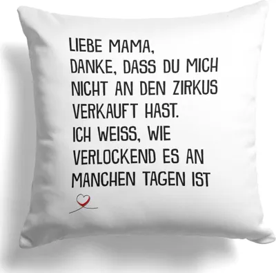 Produktbild von 22Feels Mama Geschenk Mutter Kissen Muttertag Geburtstag Weihnachten Deko Frauen Dekoration  Wohnzimmer Schlafzimmer Couch