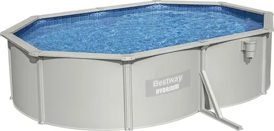 Produktbild von Bestway® Hydrium™ Stahlwandpool Komplett-Set mit Sandfilteranlage 500 x 360 x 120 cm, granitgrau, oval