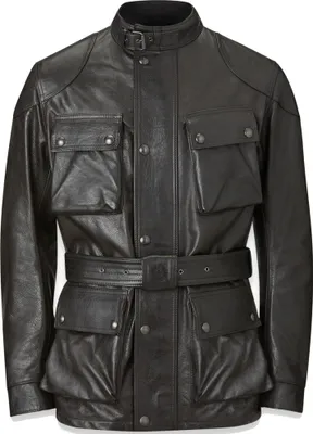 Zdjęcie produktu dla Skórzana kurtka motocyklowa Belstaff Trialmaster, czarna, 3XL