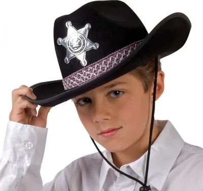 Produktbild von Cowboyhut Cowboy Kinderhut Filz schwarz Größe 52