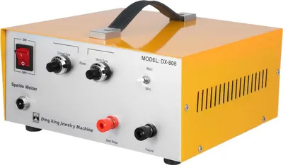 Image de Appareil de soudage par points pour bijoux - Appareil de table 80 A - Prise UE 220 V - Pour la réparation de bijoux et le soudage - À usage professionnel - Jaune