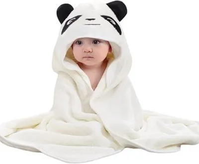 Obrázok produktu pre Detská osuška s kapucňou, 80 x 80 cm, koralový fleece