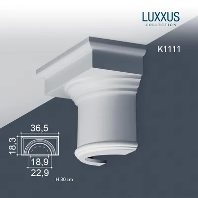 Produktbild von Orac Decor K1111 LUXXUS halbes Kapitell für Stuck Halbsäule Wand-Einrichtungs-Element