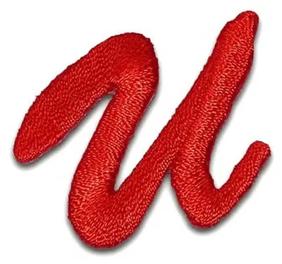 Produktbild von Buchstabe U 3.5x3.4cm: Alphabet Buchstaben Einzeln Auswählbar - Aufnäher, Bügelbild, Aufbügler, Applikationen, Patches, Flicken, Zum Aufbügeln