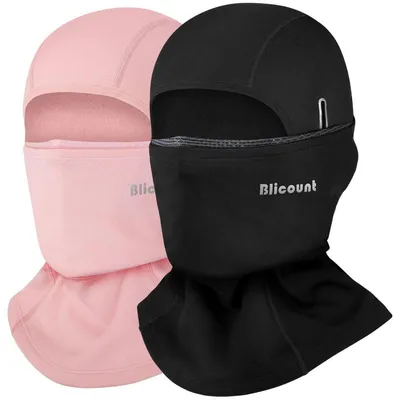 Immagine prodotto di Scaldacollo invernale, passamontagna antivento, caldo e traspirante, per uomo e donna, colore nero e rosa