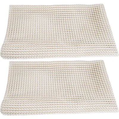 Produktbild von 2er-Set Teppich Antirutschunterlage, Antirutschmatte zuschneidbar, 80 x 200 cm, Rutsch Stop für Teppiche, Schubladen, Kofferraum, creme-weiss