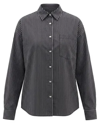 Produktbild von Damen-Langarmshirt mit Brusttasche, lockere Passform
