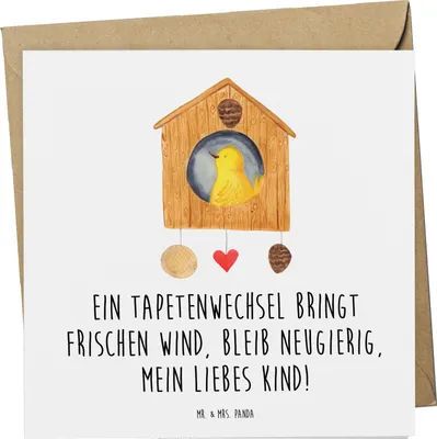 Produktbild von Mr. & Mrs. Panda Grußkarte Umzug neue Stadt - Weiß - Geschenk, motivierende Geschenke, faltkarte, Zuversicht, Unterstützung, anlasskarte, Glückwunschkarte, Trost, in eine