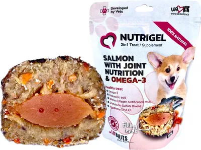 Zdjęcie produktu dla NUTRIGEL Łosoś z odżywką dla stawów i Omega-3, S-M, 150g