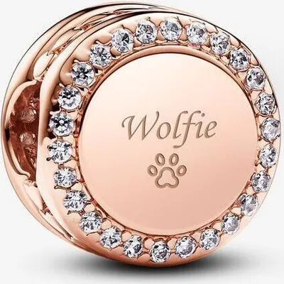 Produktbild von Pandora Charm gravierbar 788747C01 rosé vergoldet