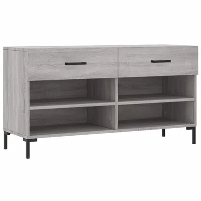 Zdjęcie produktu dla Ławka Z Miejscem Na Buty, Szary Dąb Sonoma, 102X35X55 Cm Lumarko!