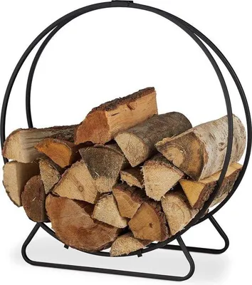 Immagine prodotto di Supporto per legnaia - Supporto in acciaio, nero, 65x61x26 cm