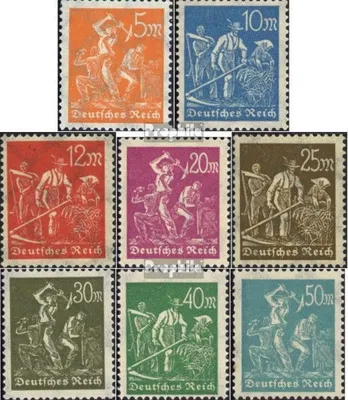Produktbild von Briefmarken Deutsches Reich 1922 Mi 238-245 (kompl.Ausg.) postfrisch Arbeitergruppen / Ergänzungs-Werte